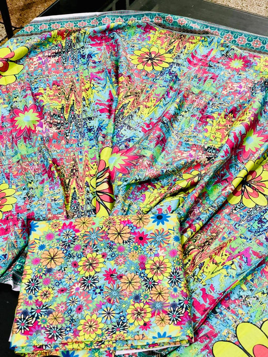 Allover 3-Peace Khaddar Unstitched Suit