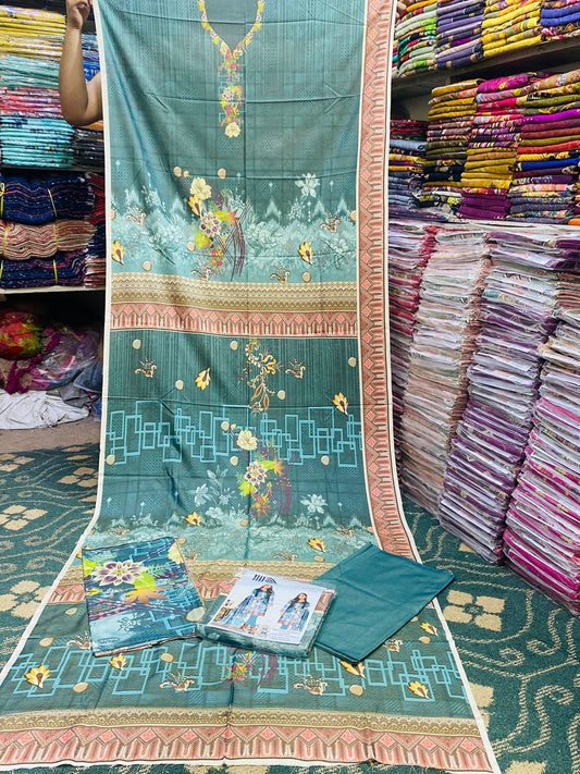 3-Peace Shamray Unstitched Suit