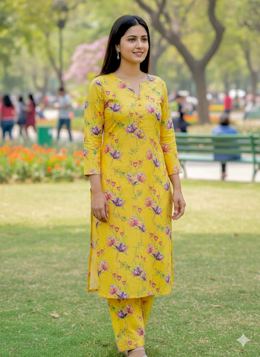 2Pc Dhanak Allover Unstitched Suit